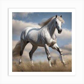 White Horse Art Print