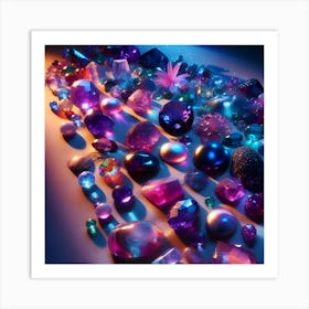 Colorful Gems Art Print