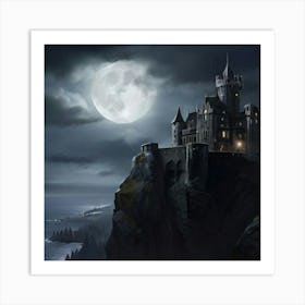 Castle On The Cliff Art Print