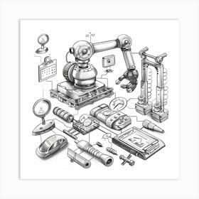 A Workflow Automation Hand Drawn Sketch Illustra 1718669134 4 Art Print