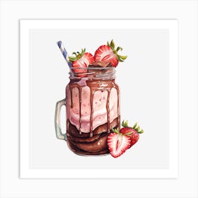 Chocolate Milkshake 2 Art Print