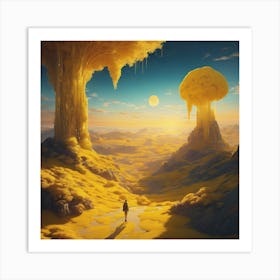 Yellow dreamland Art Print