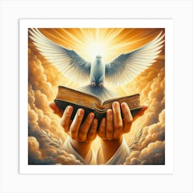 Dove With Bible 1 Art Print