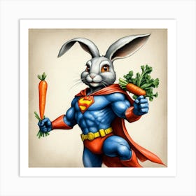 Super Bunny 16 Art Print