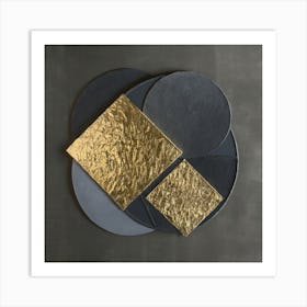 Gold And Black 1 Art Print