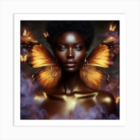 Black Butterfly 7 Art Print