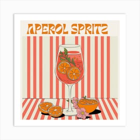 Aperol Spritz retro Style Art Print