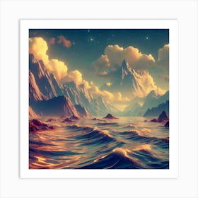 Night In The Mountains Art Print