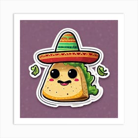 Cute Mexican Sticker Art Print