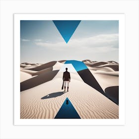 Man In The Desert 89 Art Print