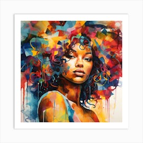 Afro Girl 44 Art Print