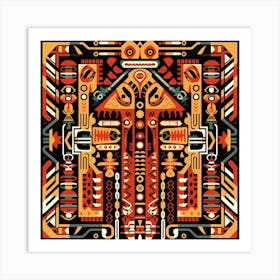 Aztec pattern vector Art Print