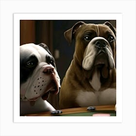 Poker Dogs 25 Art Print