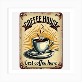 Coffee House Best Here Art Print