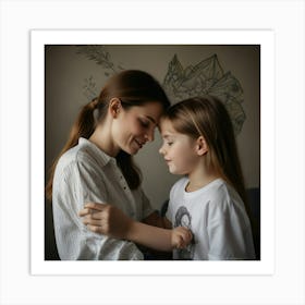 Mother And Daughter Hugging Poster