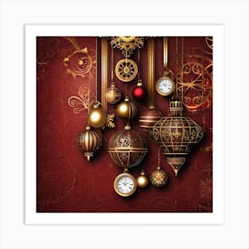 Christmas Ornaments 61 Art Print