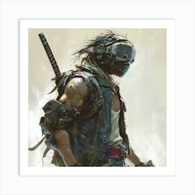 Myeera 1990 Tmnt Casey Jones Cyberpunk Style 2e061b64 D843 4be1 B817 6b10397da14c Art Print