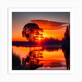 Sunset - Sunset Stock Videos & Royalty-Free Footage Art Print