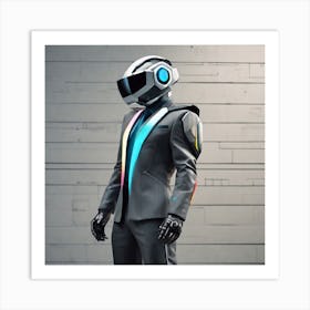 Futuristic Man In Suit 2 Art Print