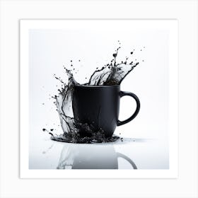 Splashing Coffee Cup Art Print