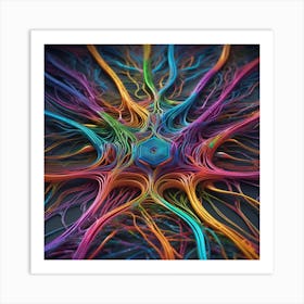 Abstract Brain - 3d Illustration Art Print