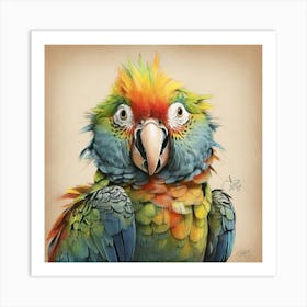 Colorful Parrot 44 Art Print