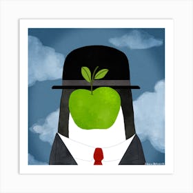 The Penguin Of Man Magritte Art Series Art Print