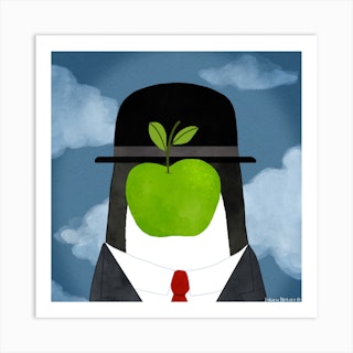 The Penguin Of Man Magritte Art Series Art Print