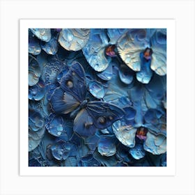 Blue Butterflies Art Print