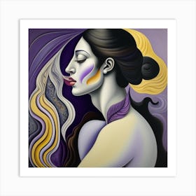 'Purple Woman' Art Print