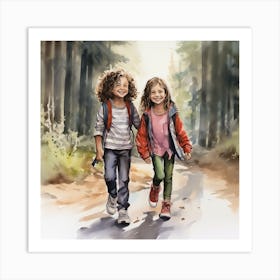 Children In The Woods Art Print