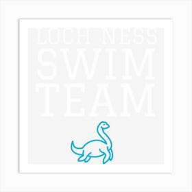 Loch Ness Swim Team Nessie Cryptid Humor Swimmer Art Print