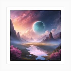 Space Landscape 1 Art Print