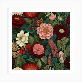 Floral Wallpaper Art Print