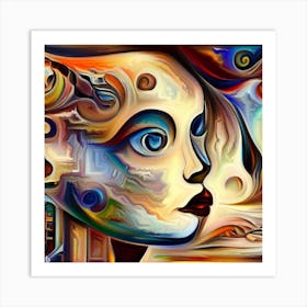 Abstract Of A Woman 2 Art Print