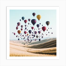 Hot Air Balloons In The Sky 7 Art Print