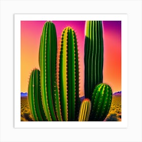 Cactus In The Desert Art Print