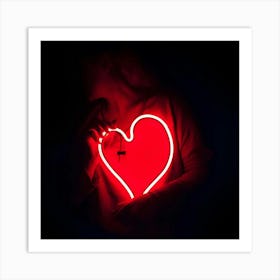 Neon Heart Art Print