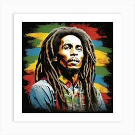 Bob Marley Square Art Print Art Print