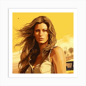 Grand theft auto Gisele Bundchen Art Print