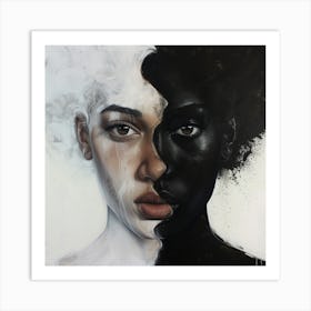 Black And White Woman Art Print