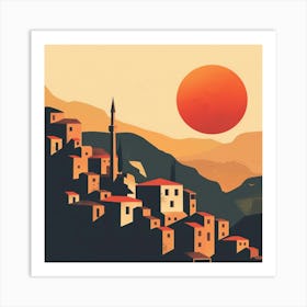 Turkish Village 1 Art Print