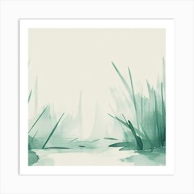 Watercolor Of Grass 1 Art Print