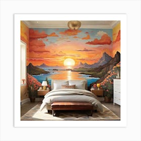 Sunset Mural Art Print