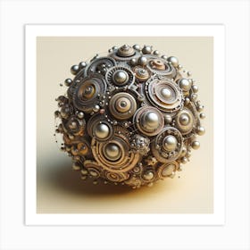 Gears Ball Art Print