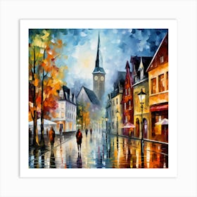 Rainy Day In The City Art Print