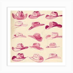 Cowboy Hats Art Print