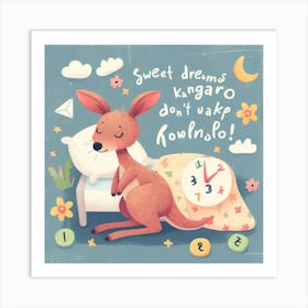 Sweet Dreams Kangaroo Don'T Wake Up 1 Art Print