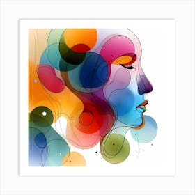 Abstract Portrait Of A Woman 1 Art Print