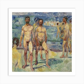 Bathing Men Middle Age, 1907 1908, By Edvard Munch Art Print